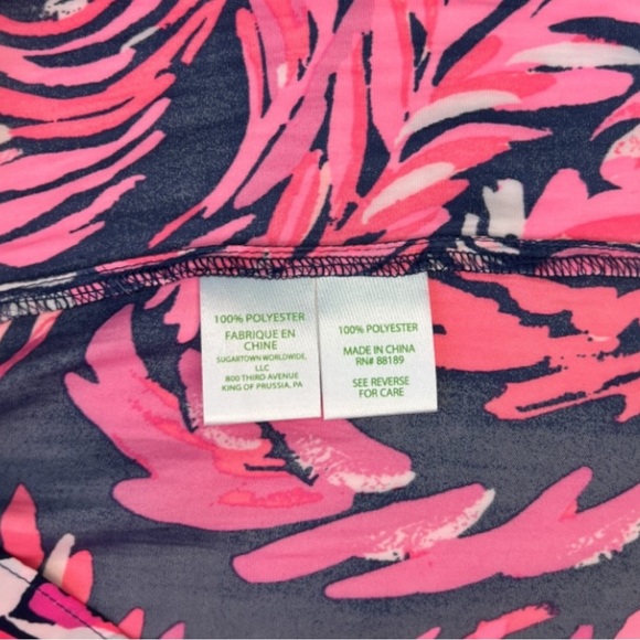 Lilly Pulitzer Tobyn Top It's A Jungle in Here Navy and Pink Size M - Picture 6 of 6